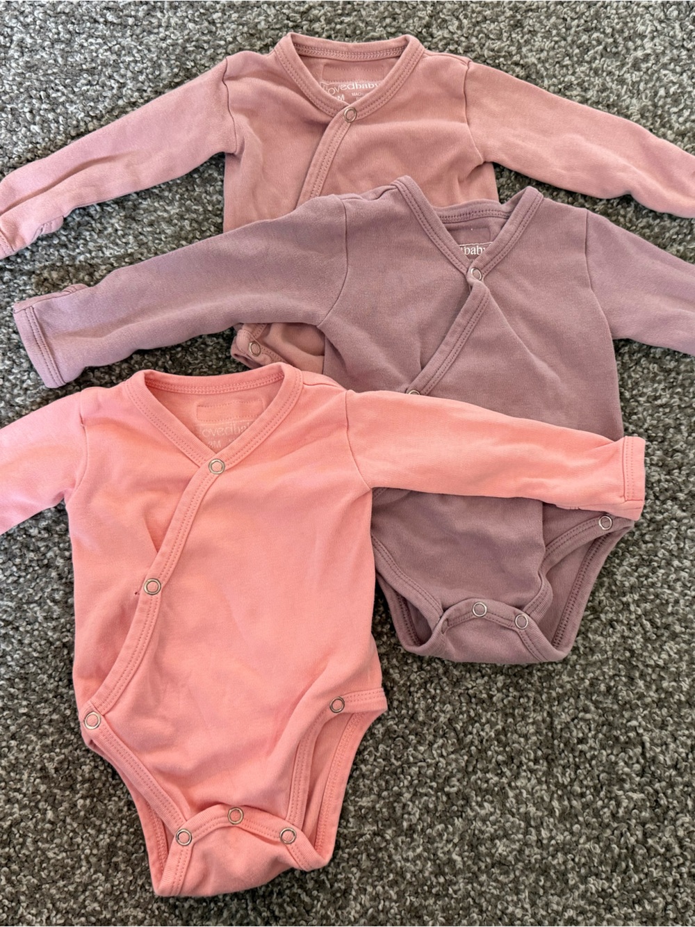 3 L’ovedbaby Organic Kimono Bodysuits